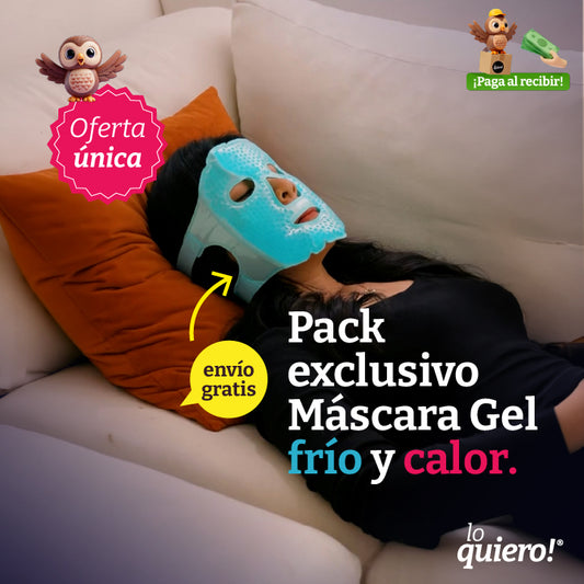 Máscara Facial Gel Frío Calor Terapia