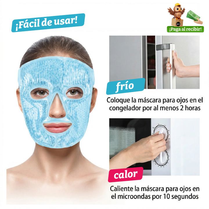Máscara Facial Gel Frío Calor Terapia