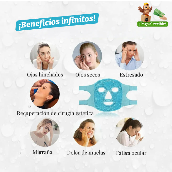 Máscara Facial Gel Frío Calor Terapia