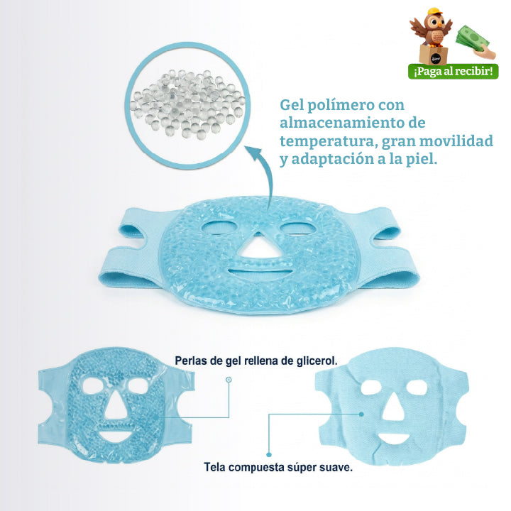 Máscara Facial Gel Frío Calor Terapia